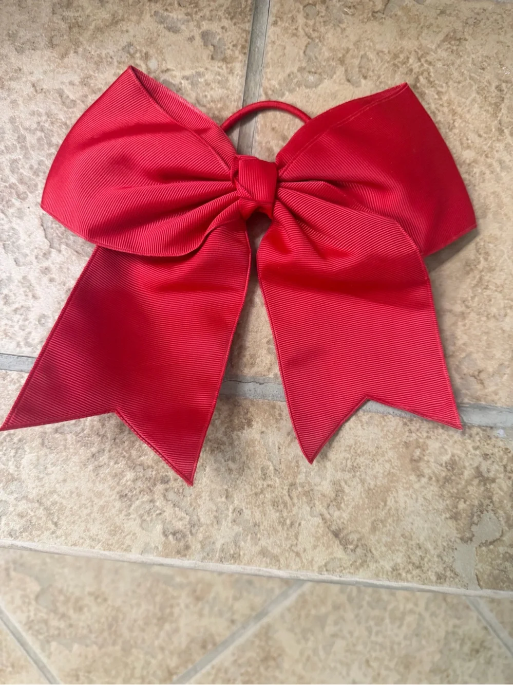 Girls Red Grosgrain Bow Hair Clip - Unbranded